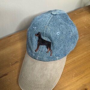 Vintage Blue Denim Dog Cap